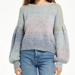NWT! Z Supply Kersa Ombré Sweater with Balloon Sleeves